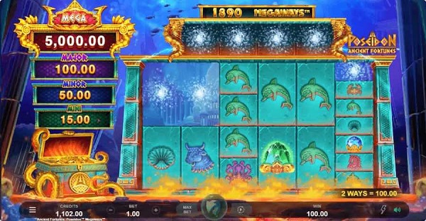 Ancient Fortunes: Poseidon Megaways - เกมสล็อตที่ได้รับแรงบันดาลใจจาก Greek Sea God