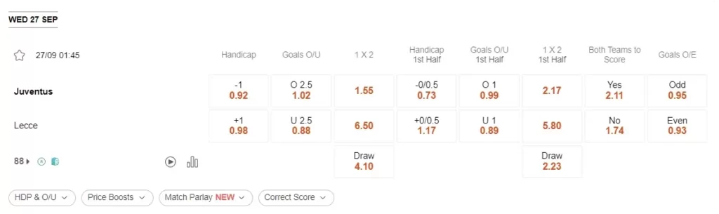 prediction Juventus vs Lecce 27092023