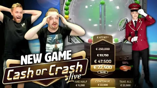 Instructions for playing Cash or Crash to participate in TV casino games