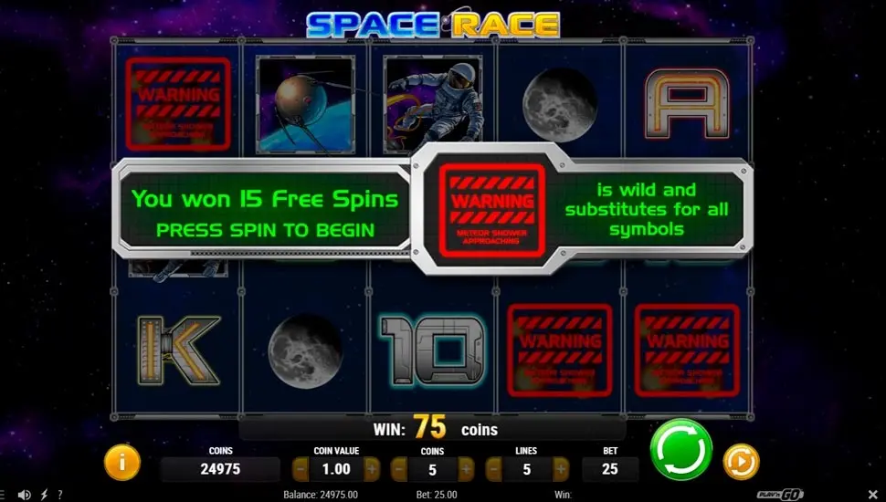Space Race - Prize-winning slot game inspired by the mystery of outer space